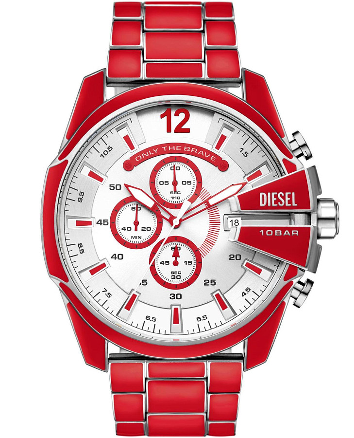 Часы Diesel Mega Chief DZ4638 — мужские, серебристый