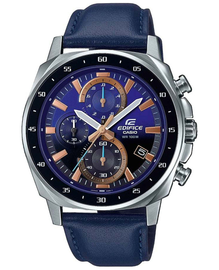 Часы Casio Edifice EFV-600L-2A — мужские, синий