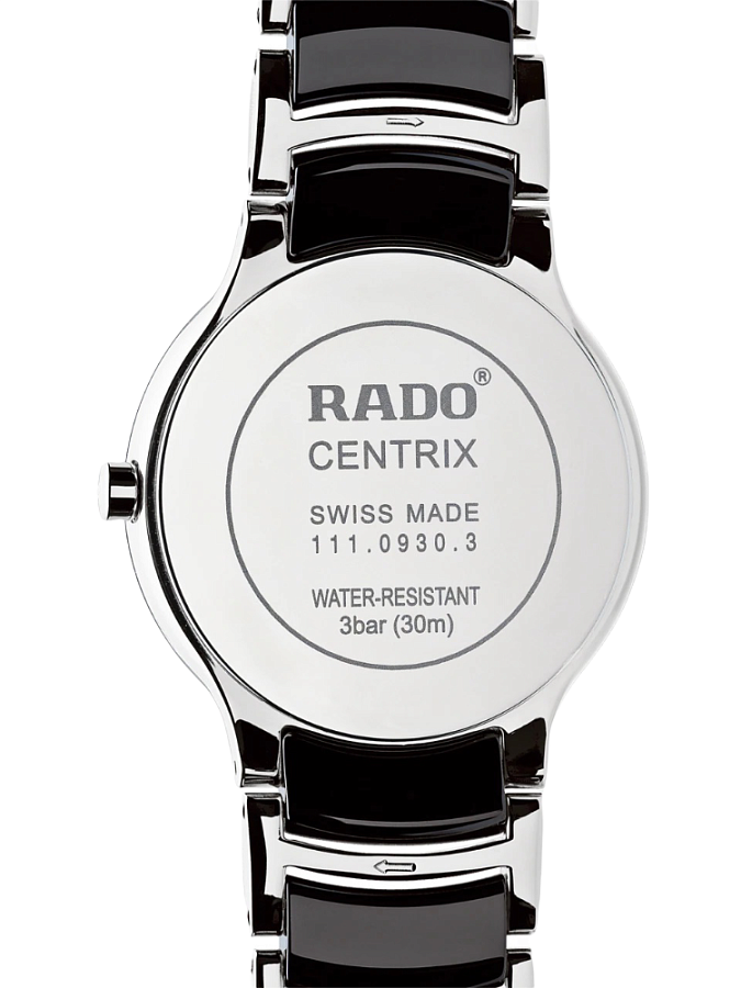 Часы Rado Centrix Diamonds R30935712 — кварцевые, сталь керамика металл