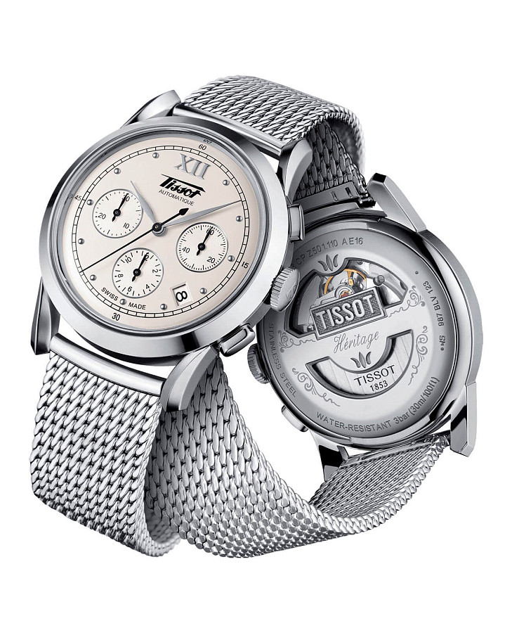 Часы Tissot Heritage 1948 T66.1.782.33 — металл сталь, Швейцария