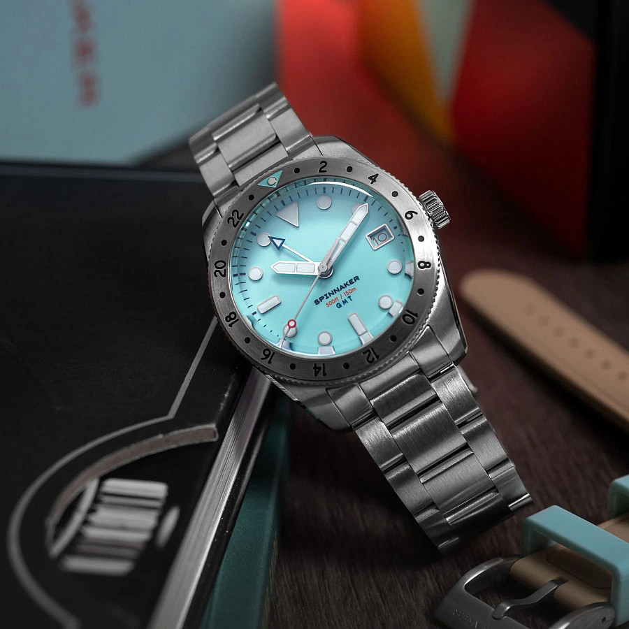 Часы Spinnaker Croft 3912 Gmt Automatic Limited Edition SP-5130-22 — механические, сталь металл