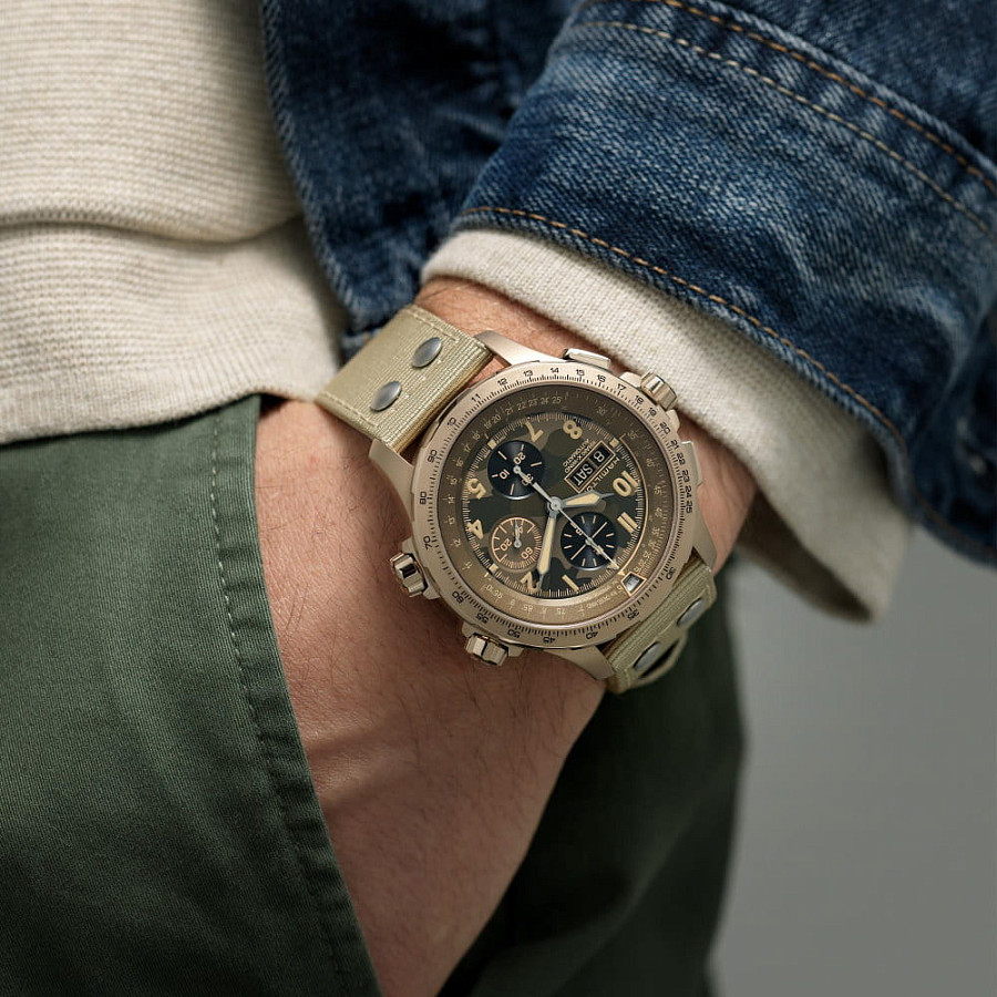 Часы Hamilton Khaki Aviation X-Wind Auto Chrono H77916920 — механические, сталь
