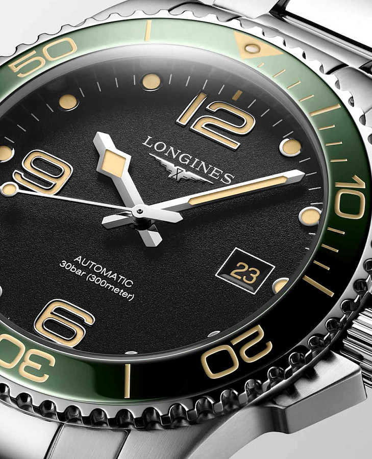 Часы Longines HydroConquest L3.781.4.05.6 — механические, металл сталь керамика