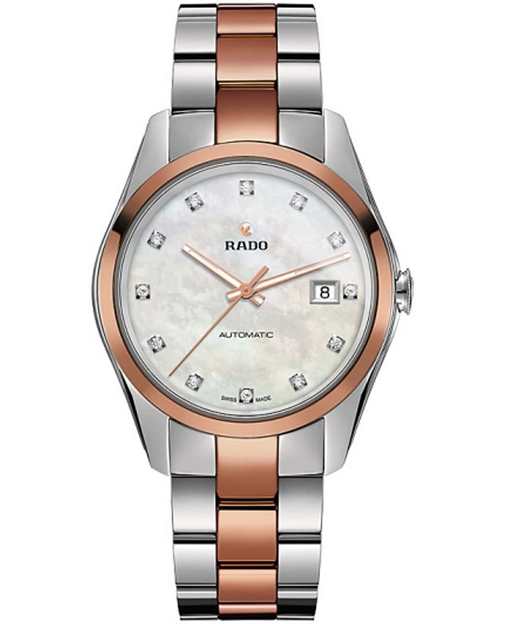 Часы Rado Hyperchrome Automatic Diamonds R32980902 — мужские, перламутровый