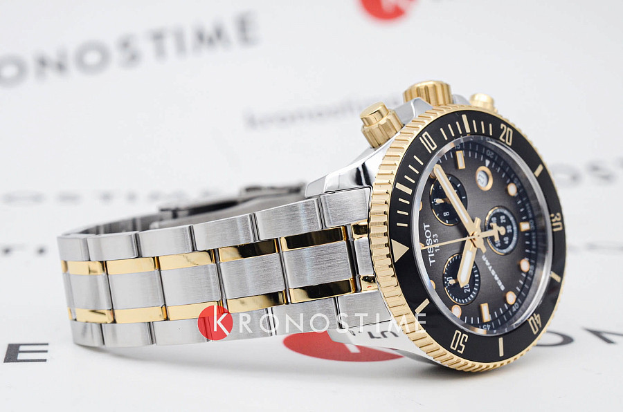 Часы Tissot Seastar 1000 Quartz Chronograph 38mm T120.217.22.061.00 — металл сталь, Швейцария
