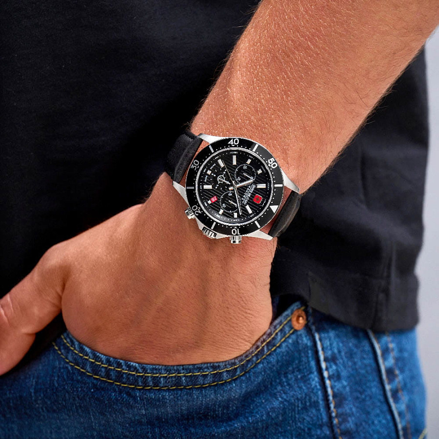 Часы Swiss Military Hanowa Flagship X Chrono SMWGC2100705 — кожаный, мужские