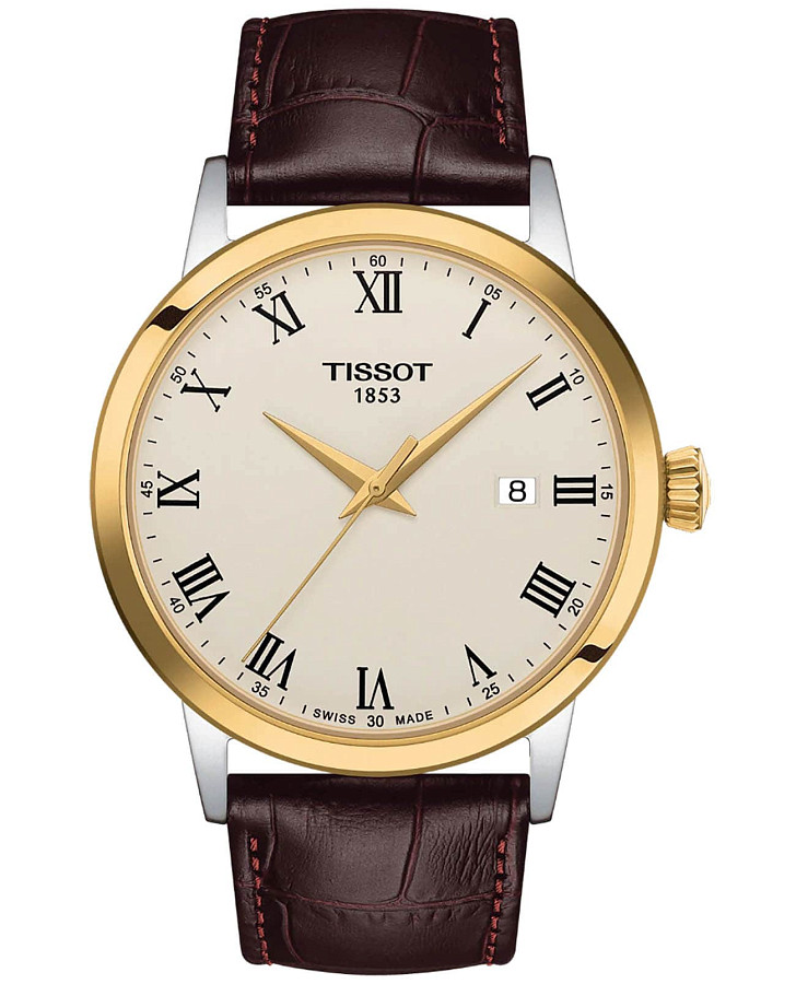 Часы Tissot Classic Dream T129.410.26.263.00 — мужские, бежевый