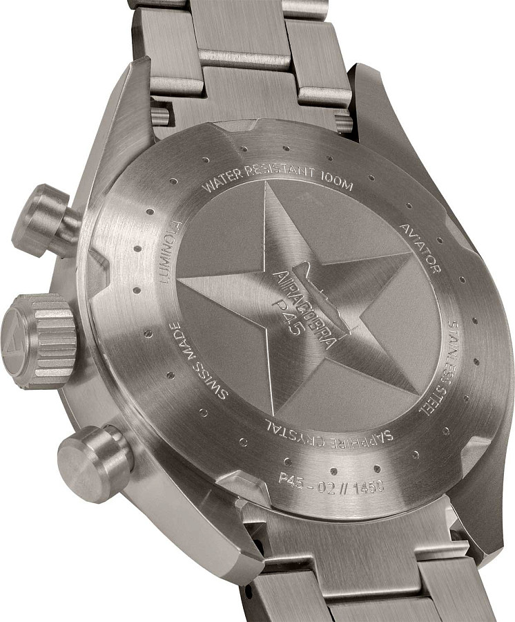 Часы Aviator Airacobra P45 Chrono V.2.25.7.171.5 — сталь металл, Швейцария