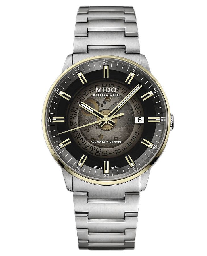 Часы Mido Commander Gradient M021.407.21.411.00 — мужские, антрацитовый