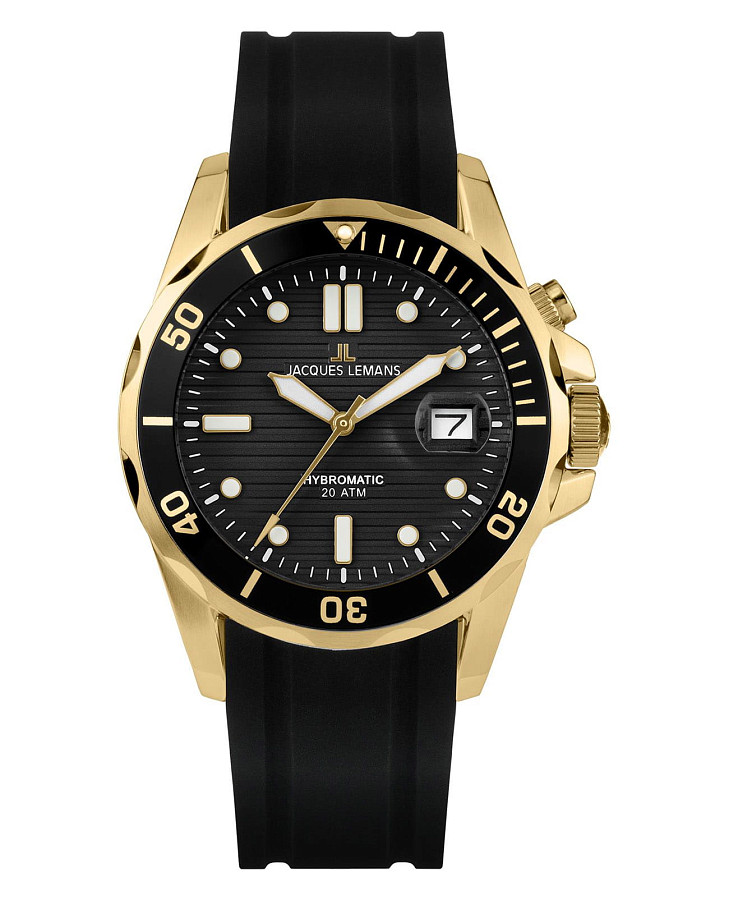 Часы Jacques Lemans Hybromatic 1-2170F — мужские, черный