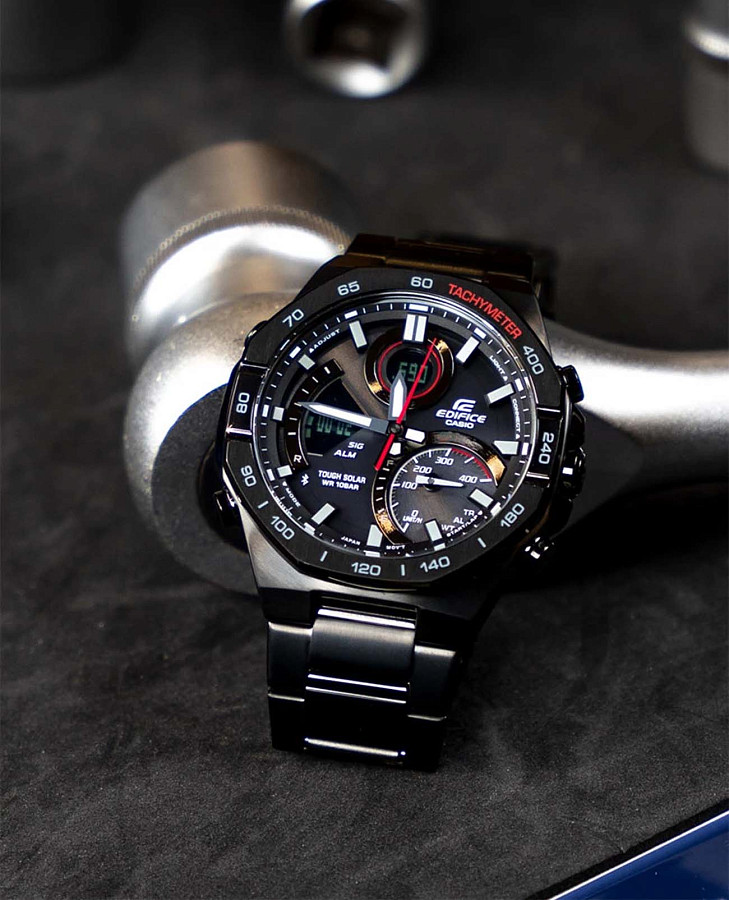 Часы Casio Edifice ECB-950DC-1ADF (ECB-950DC-1A) — нержавеющая сталь с ip-покрытием, мужские