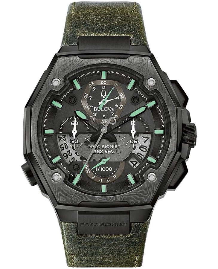 Часы Bulova Precisionist 98B355 — мужские, черный