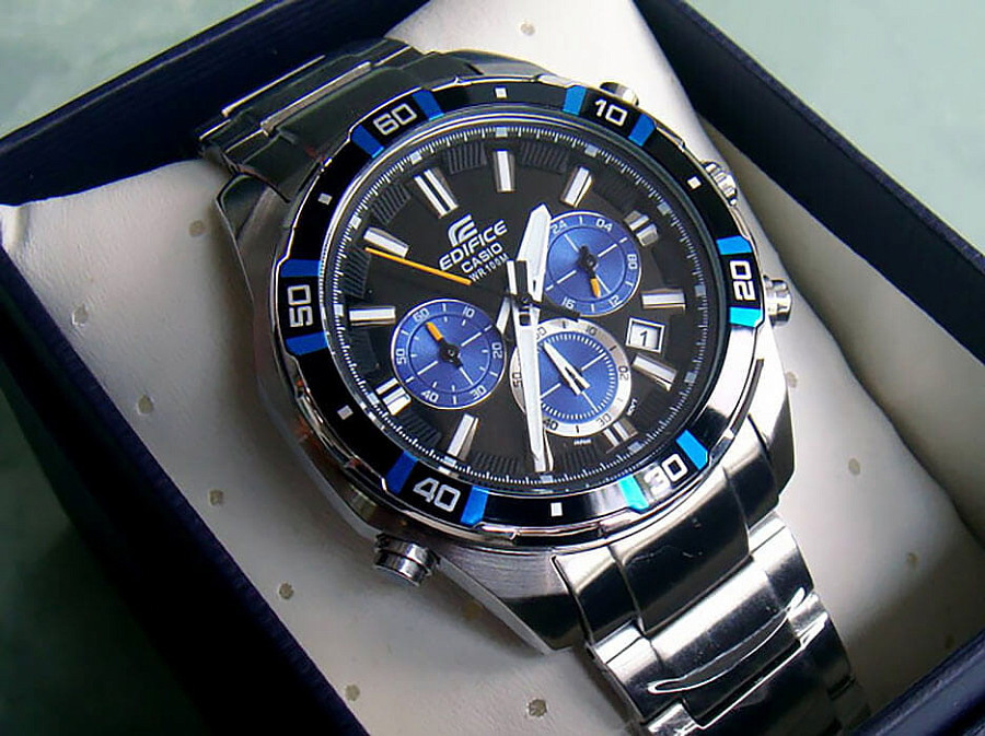 Часы Casio Edifice EFR-534D-1A2 — мужские, нержавеющая сталь