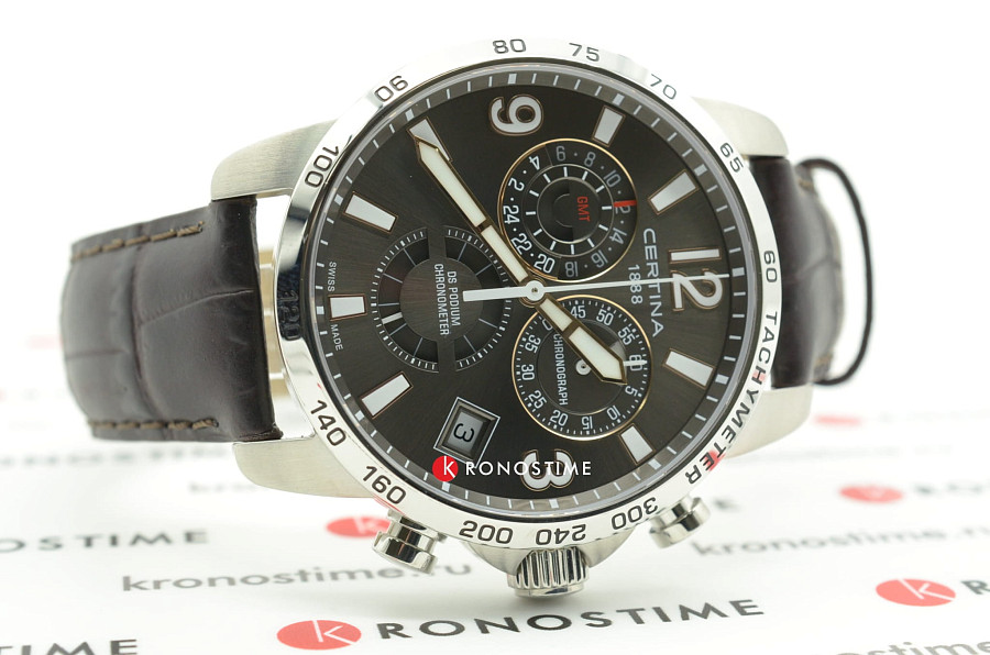 Часы Certina DS Podium Chronograph GMT C034.654.16.087.01 — кожаный, мужские