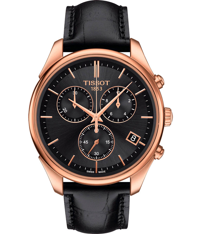 Часы Tissot Vintage Chronograph 18K Gold T920.417.76.441.00 — мужские, черный