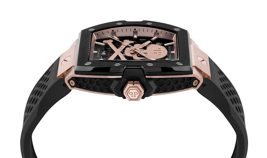 Часы Philipp Plein The Skeleton 2.0 PWJFA0225 — механические, силикон металл сталь
