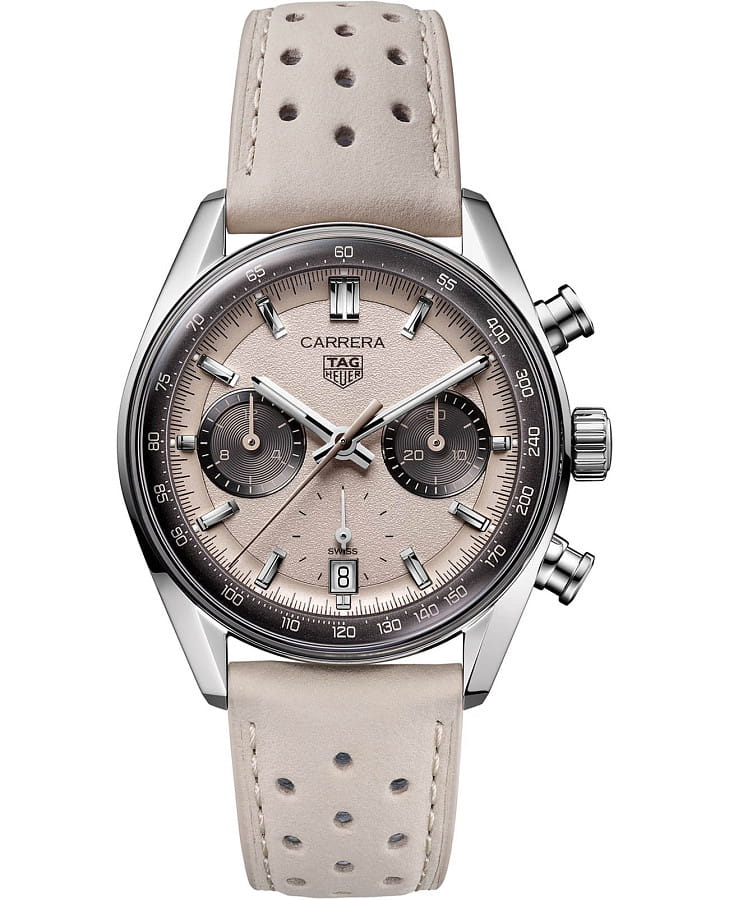 Часы TAG Heuer Carrera Chronograph CBS221H.FC8366 — мужские, бежевый