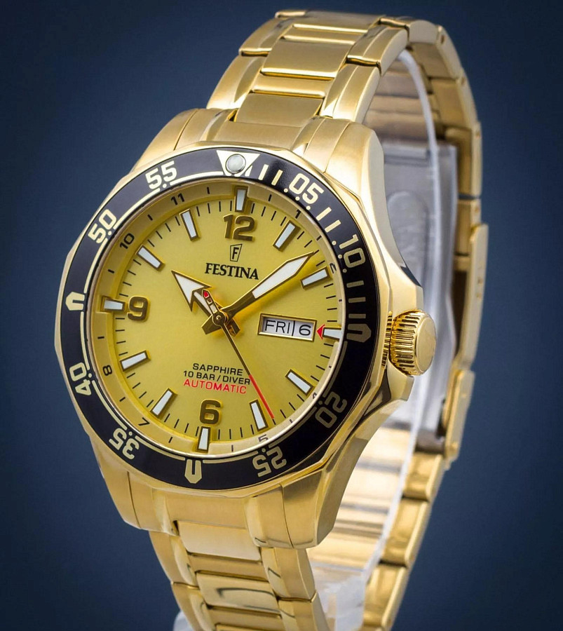 Часы Festina Automatic F20479/1 — сталь с ip покрытием, мужские