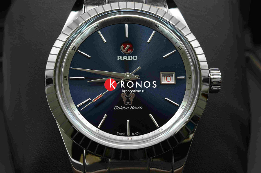 Часы Rado Golden Horse Automatic R33101204 — синий, металл сталь керамика