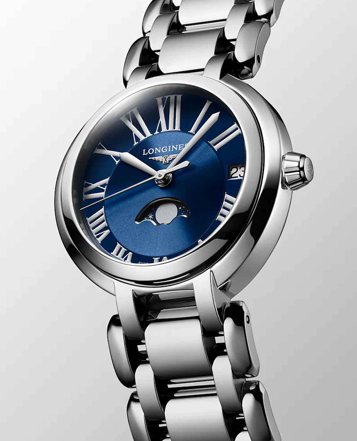 Часы Longines PrimaLuna L8.115.4.91.6 — синий, сталь металл