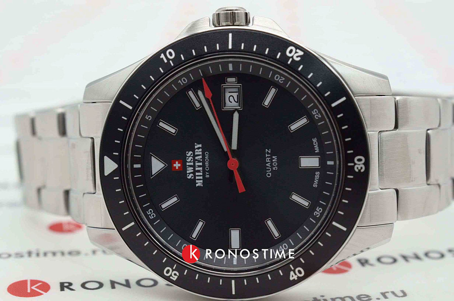 Часы Swiss Military by Chrono SM34082.01 — сталь металл, Швейцария