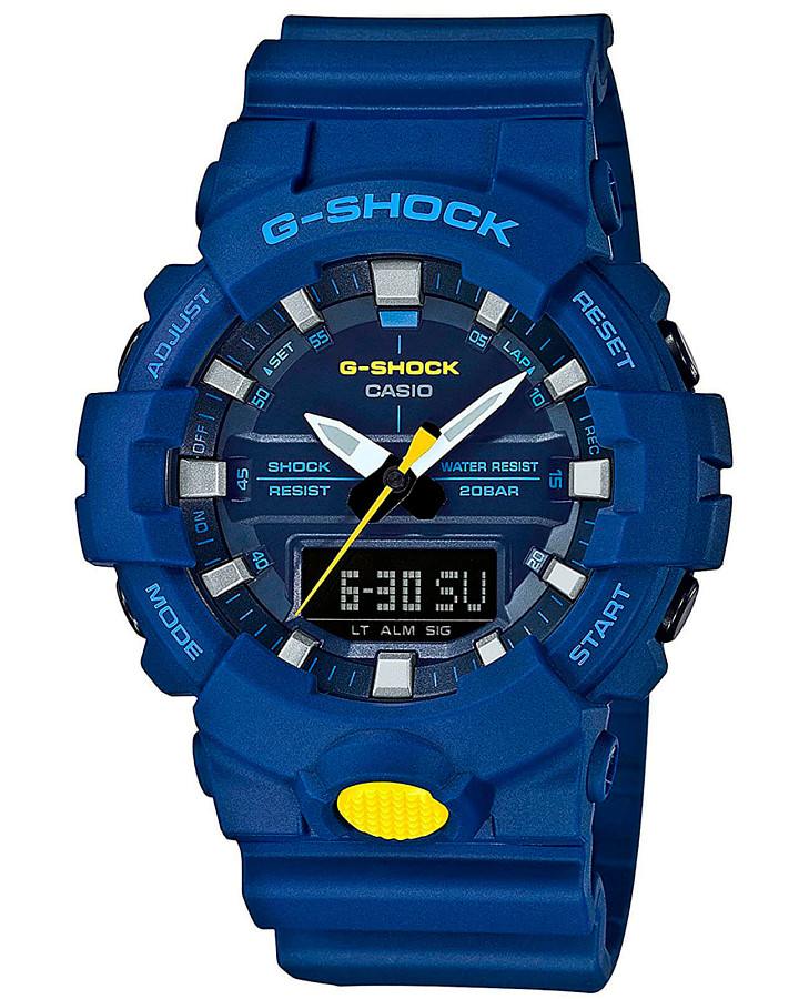 Часы Casio G-Shock GA-800SC-2A — мужские, синий