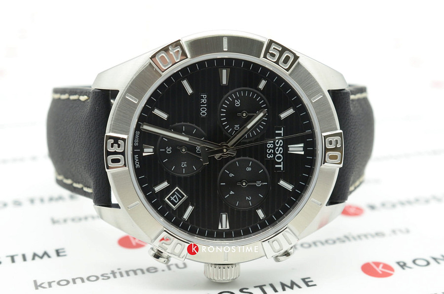 Часы Tissot PR 100 Sport Gent Chronograph T101.617.16.051.00 — черный, сталь металл