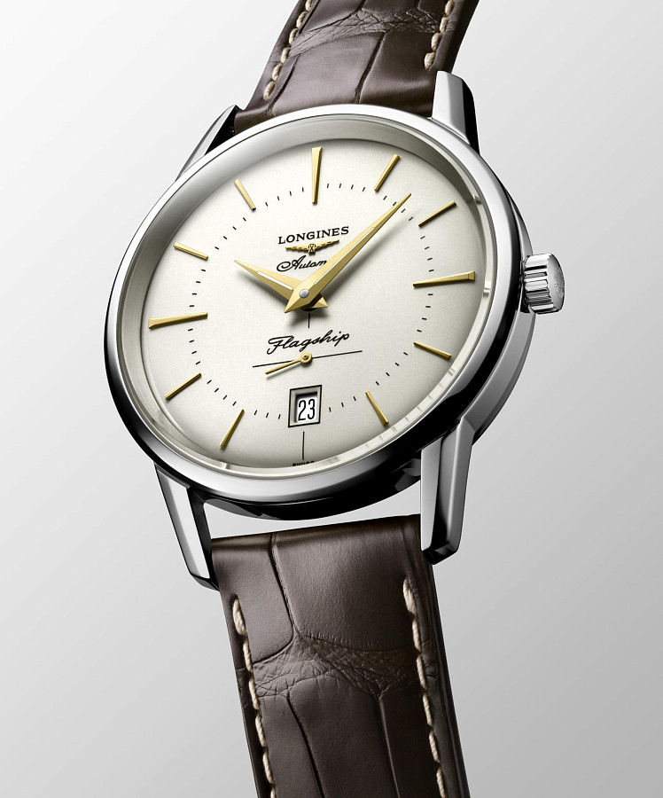 Часы Longines Heritage L4.795.4.78.2 — мужские, кожаный