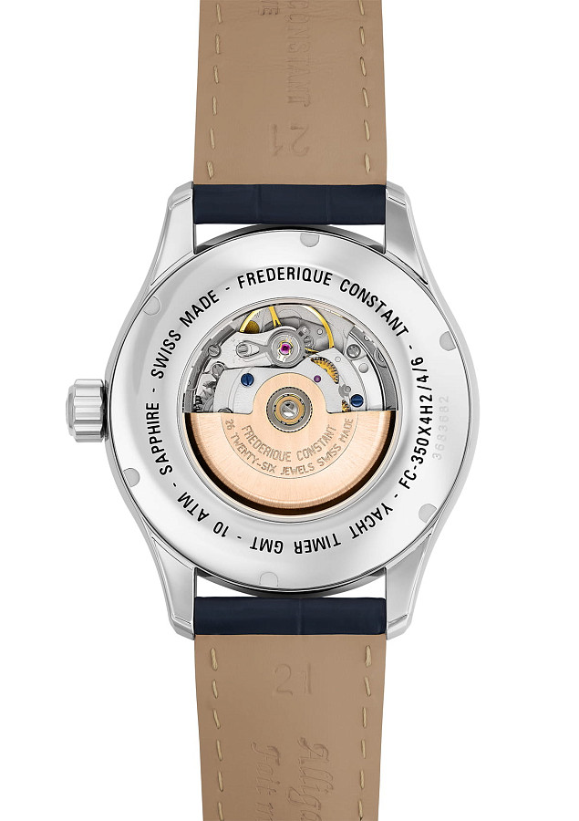 Часы Frederique Constant Yacht Timer GMT FC-350NT4H6 — механические, сталь металл