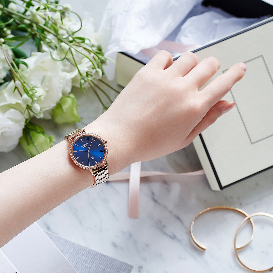 Часы Casio Sheen SHE-4535YPG-2A — кварцевые, металл сталь
