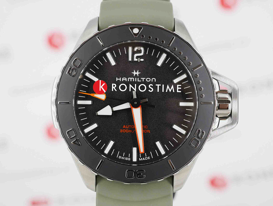 Часы Hamilton Khaki Navy Frogman Auto H77825331 — каучук, мужские
