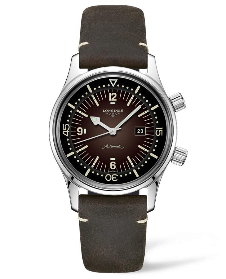 Часы Longines Legend Diver Watch L3.374.4.60.0 — женские, коричневый
