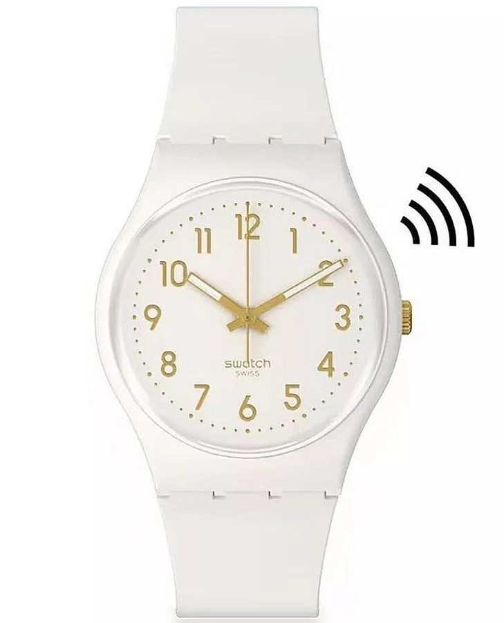 Часы Swatch Gent Biosourced Swatch Pay! SO28W111-5300 — женские, белый