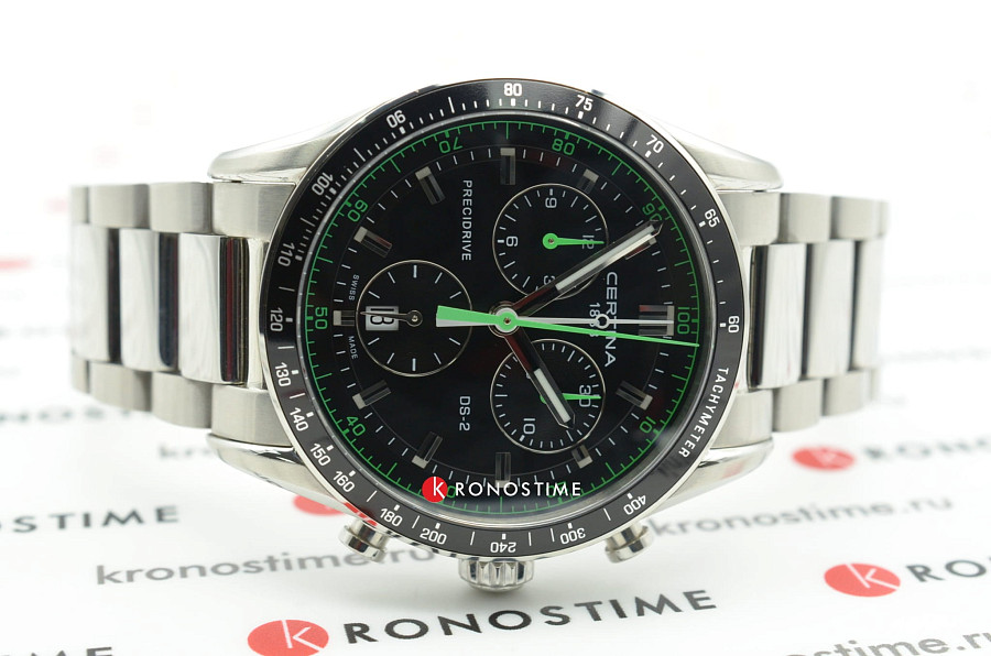 Часы Certina DS-2 Chronograph 1/100 sec C024.447.11.051.02 — мужские, нержавеющая сталь