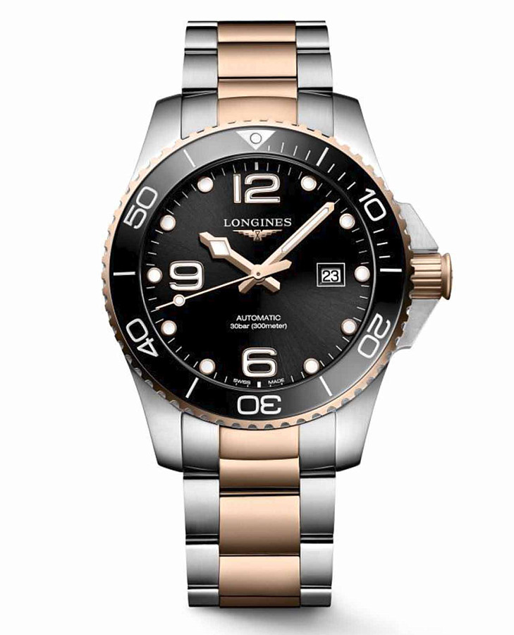 Часы Longines HydroConquest L3.782.3.58.7 — мужские, черный