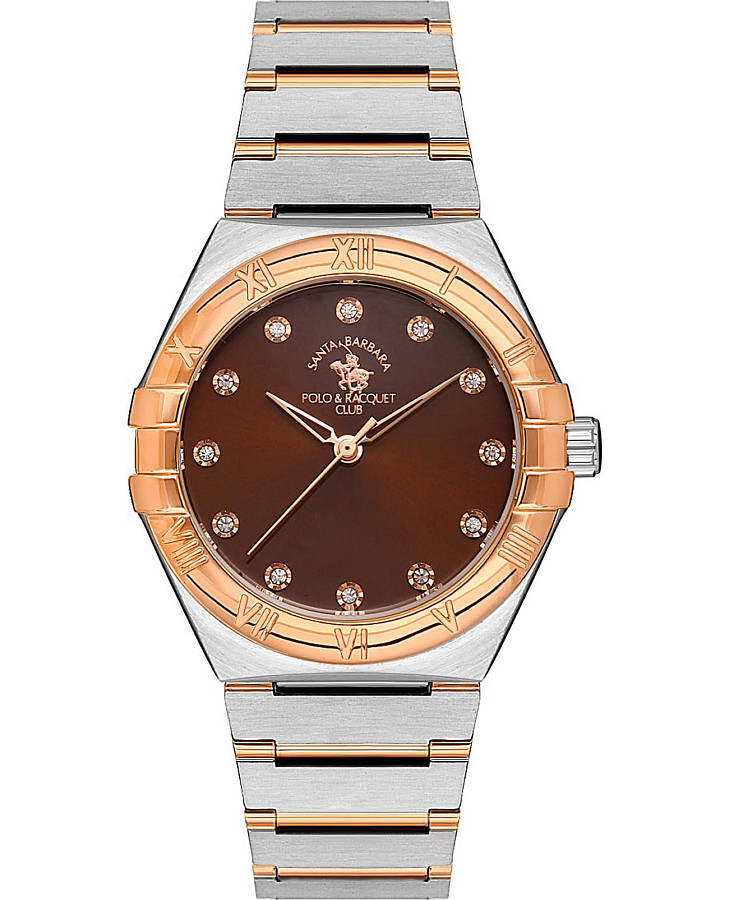Часы Santa Barbara Polo & Racquet Club Luxury SB.1.10504-6 — женские, коричневый