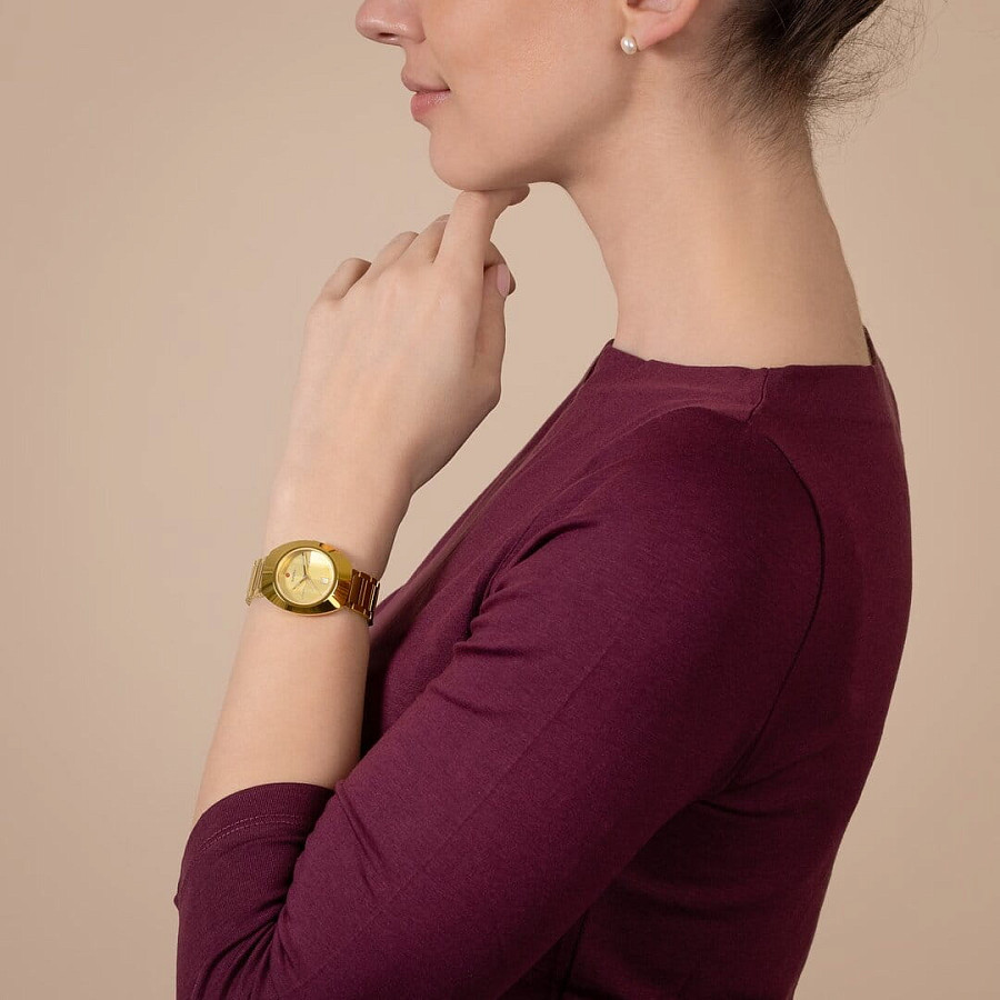 Часы Rado DiaStar Original R12171253 — женские, нержавеющая сталь с pvd-покрытием