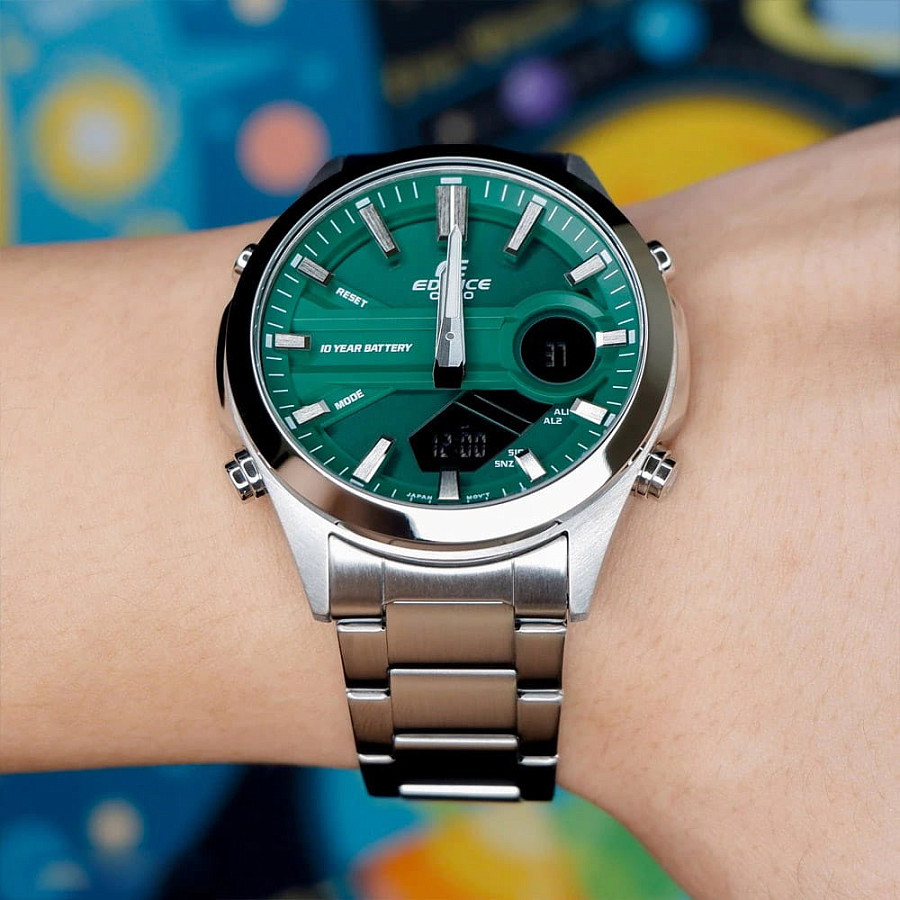 Часы Casio Edifice EFV-C120D-3A — нержавеющая сталь, мужские