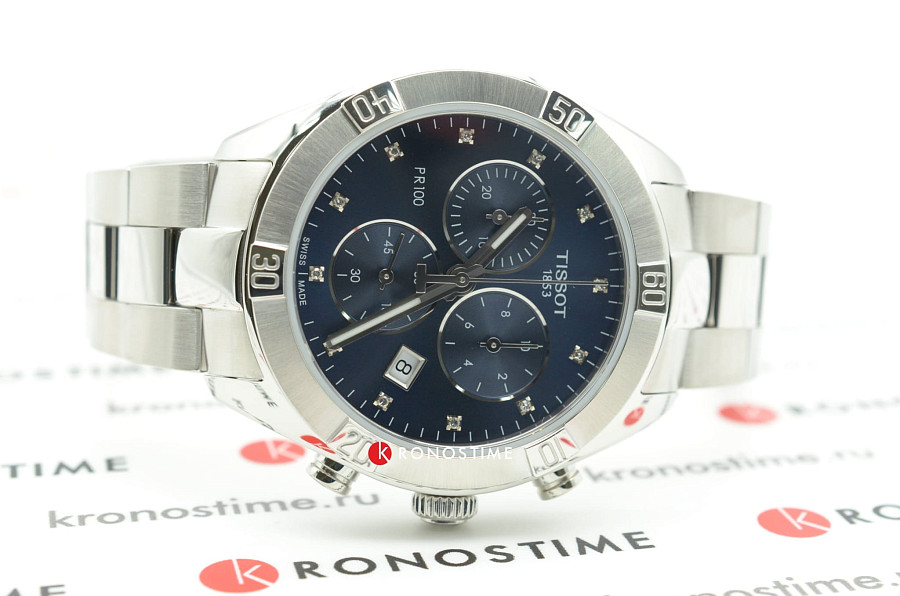 Часы Tissot PR 100 Sport Chic Chronograph T101.917.11.046.00 — Швейцария, кварцевые