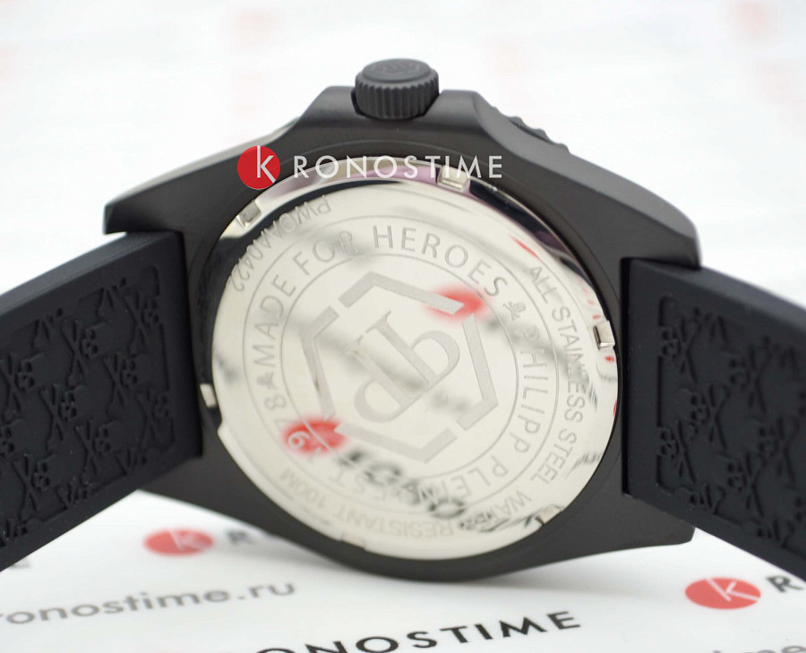 Часы Philipp Plein The Skull PWOAA0422 — черный, металл сталь