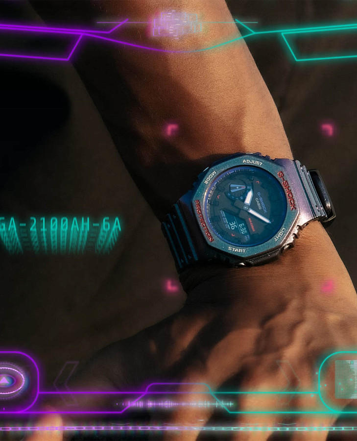 Часы Casio G-Shock GA-2100AH-6ADR (GA-2100AH-6A) — мужские, пластик