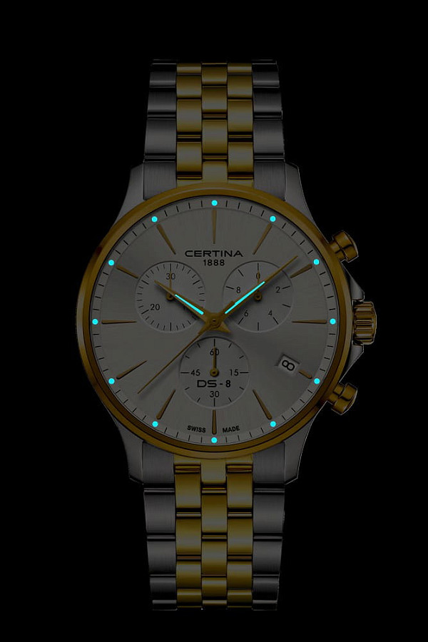 Часы Certina DS-8 Chrono C045.417.22.031.00 — мужские, нержавеющая сталь с pvd-покрытием
