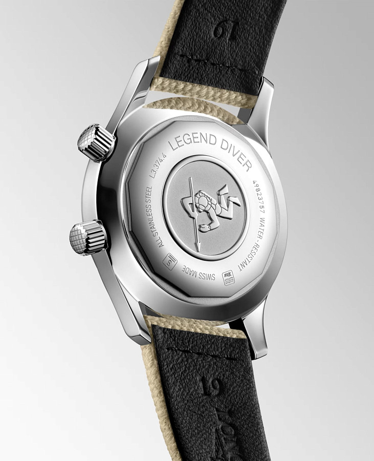 Часы Longines Legend Diver Watch L3.374.4.30.2 — металл сталь, Швейцария