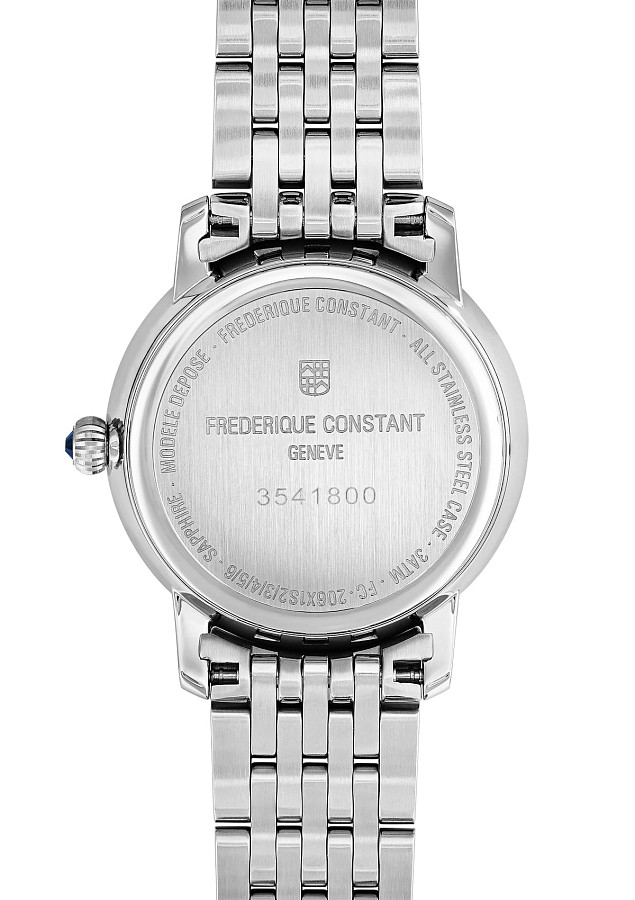Часы Frederique Constant Slimline Ladies Moonphase FC-206MPWD1S6B — кварцевые, металл сталь
