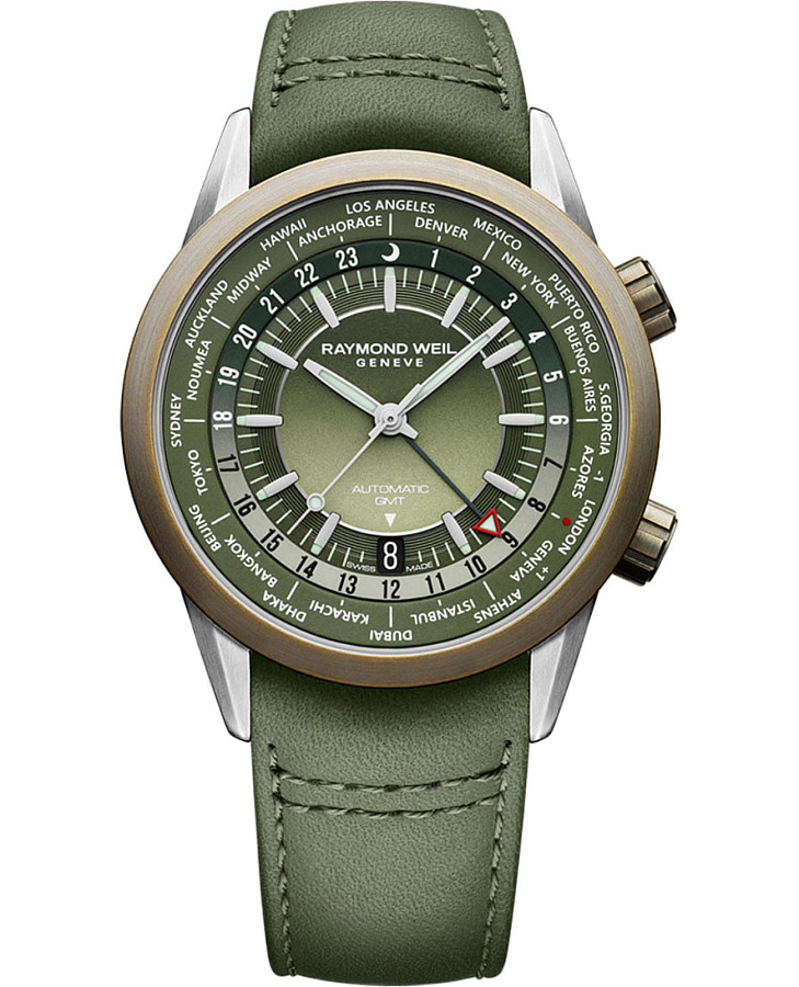 Часы Raymond Weil Freelancer 2765-SBC-52001 — мужские, зеленый