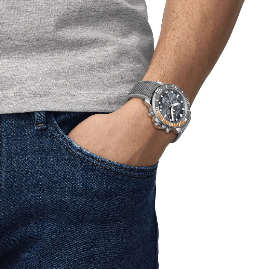 Часы Tissot Seastar 1000 Chronograph T120.417.17.081.01 — кварцевые, металл сталь