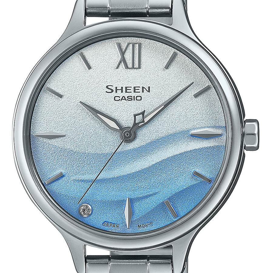 Часы Casio Sheen SHE-4550D-2A — сталь с ip покрытием, женские