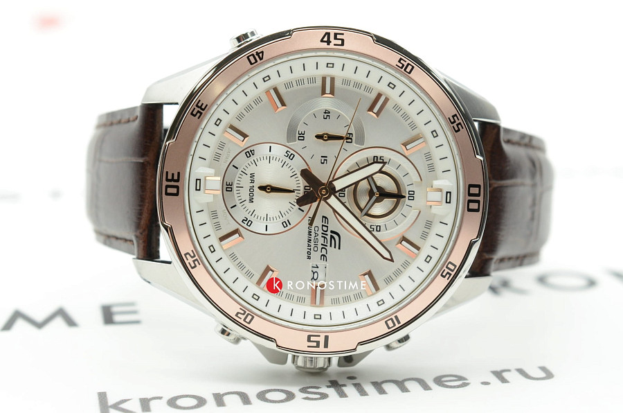 Часы Casio Edifice EFR-547L-7A — кожаный, мужские