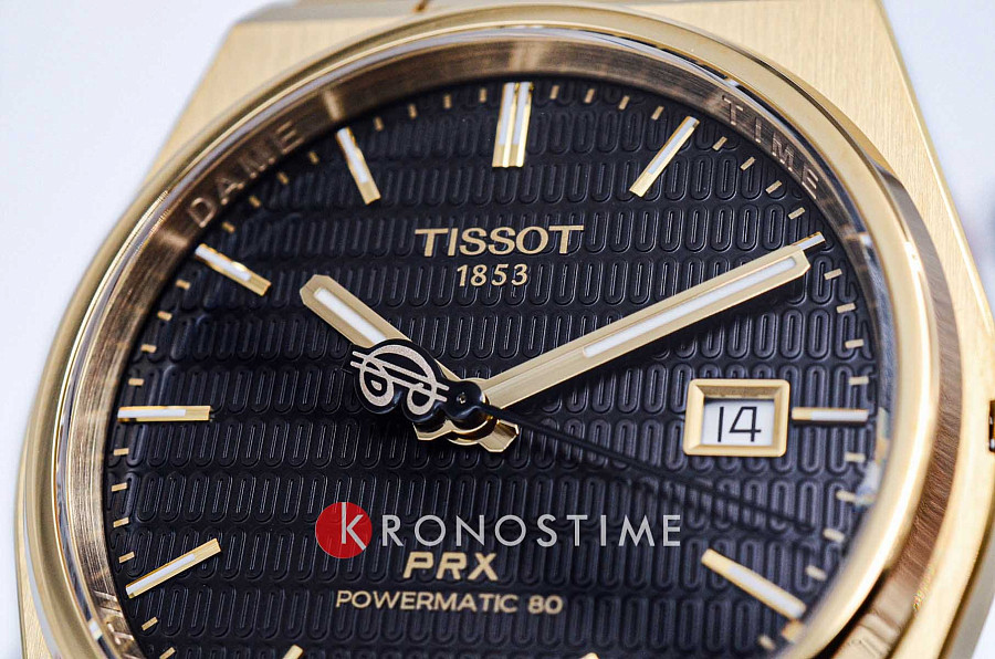 Часы Tissot PRX Powermatic 80 Damian Lillard Special Edition T137.407.33.051.00 — мужские, нержавеющая сталь с pvd-покрытием