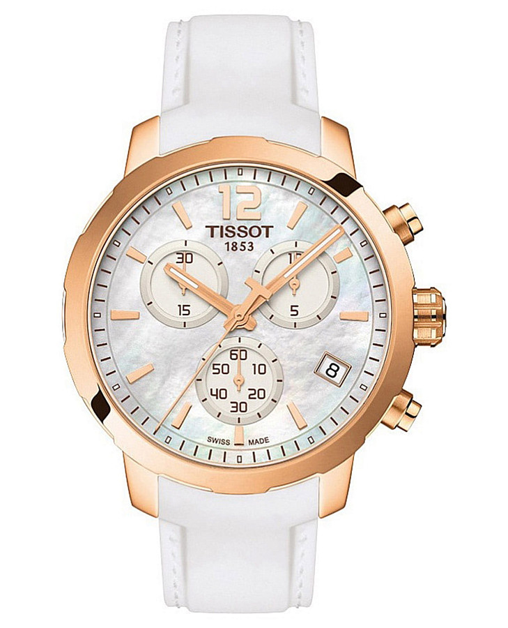 Часы Tissot T-Sport Quickster T095.417.37.117.00 — мужские, перламутровый
